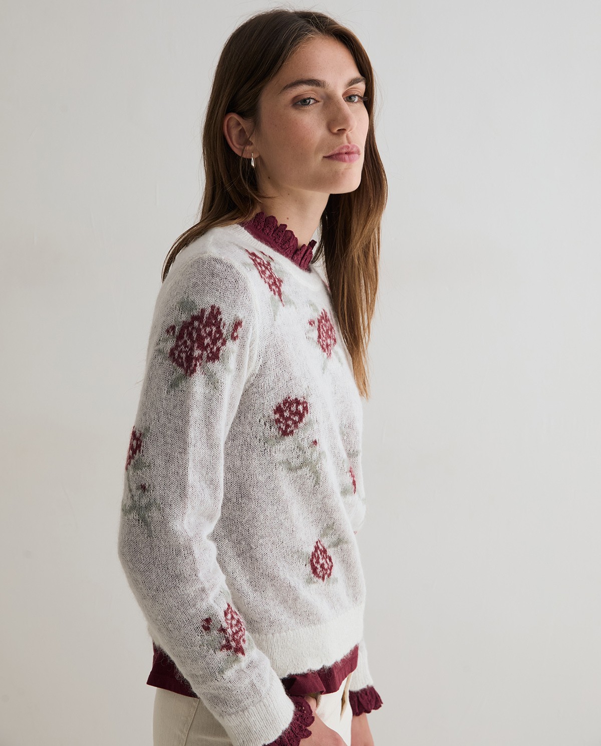 OI26 45548 JERSEY Jacquard flores