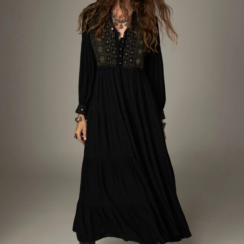 OI26 EMILIA vestido con detalles frontal